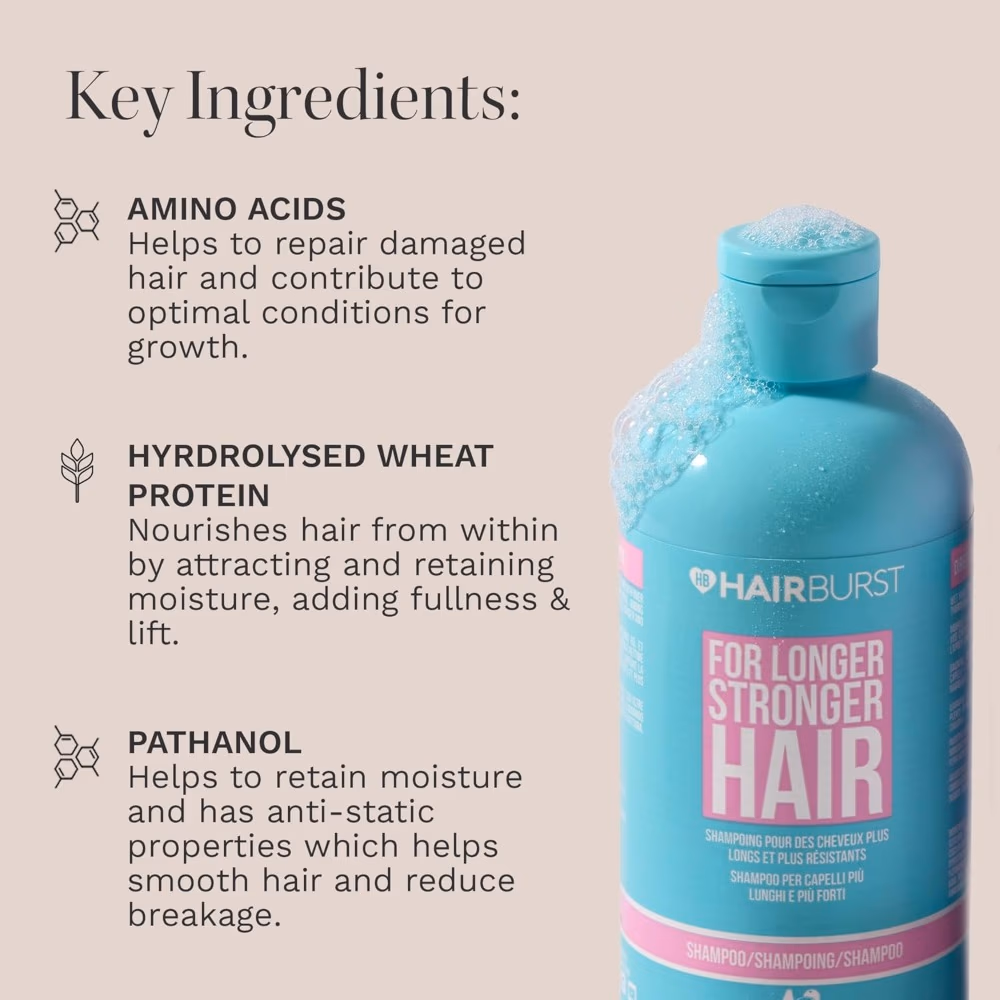 HairBurst For Longer Stronger Hair Shampoo 350ml 4