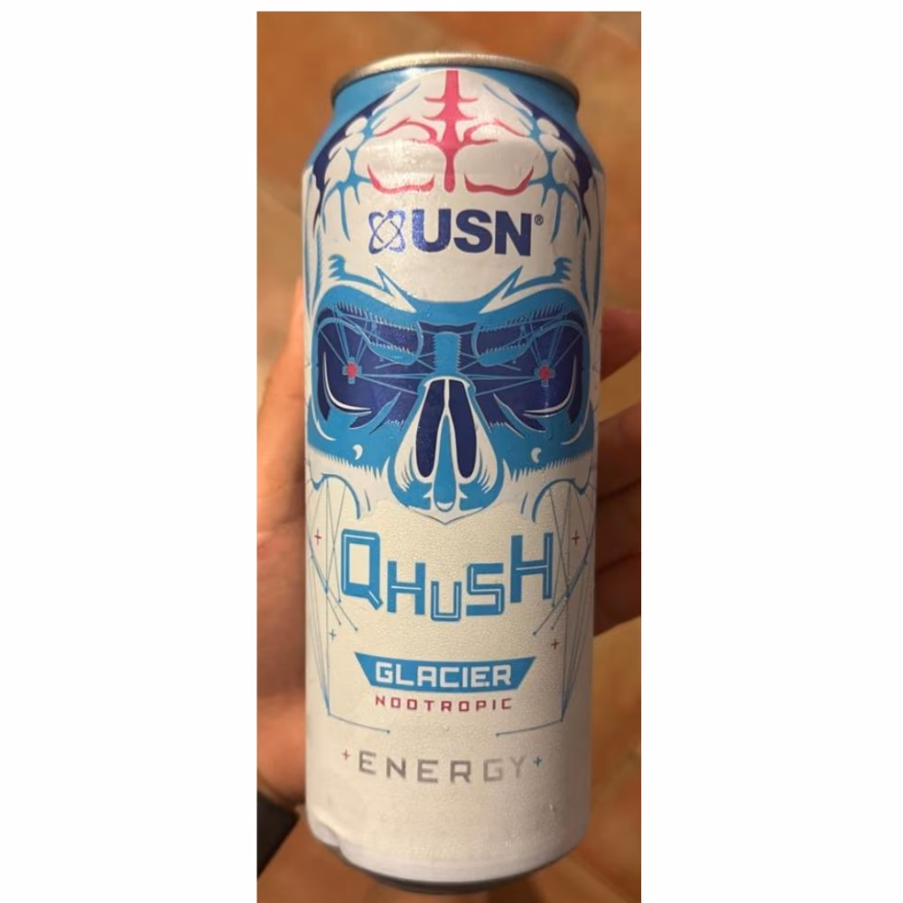 USN QHush Extreme Energy and Brain Fuel 473ml – Glacier | 300mg Caffeine, Nootropic Formula | Zero Sugar, Zero Calories 2