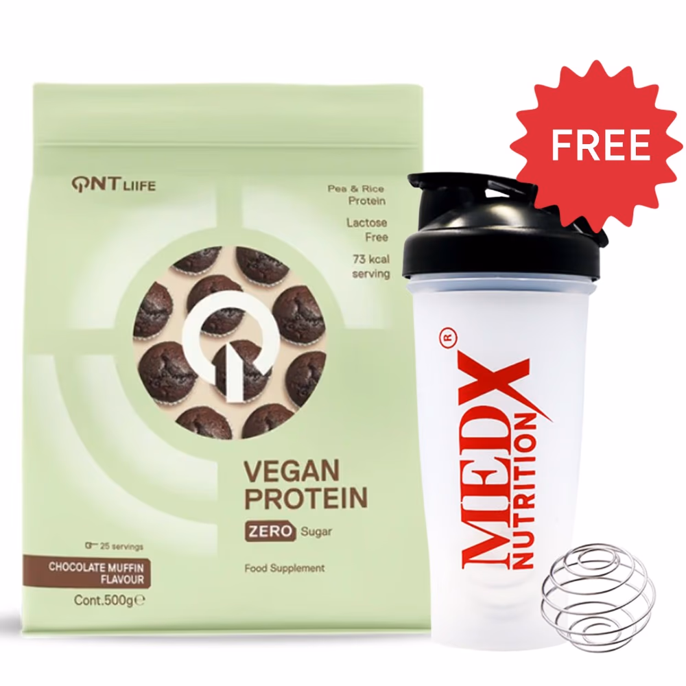 QNT Liife Vegan Protein Chocolate Muffin Flavor 500g 1
