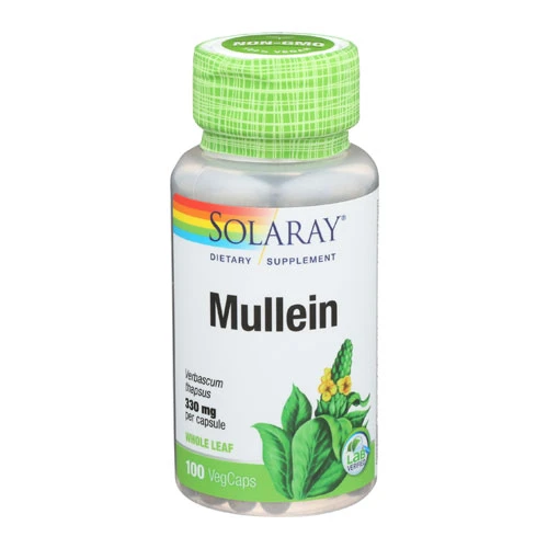 Solaray Mullein Whole Leaf 330mg-100 Capsules 1