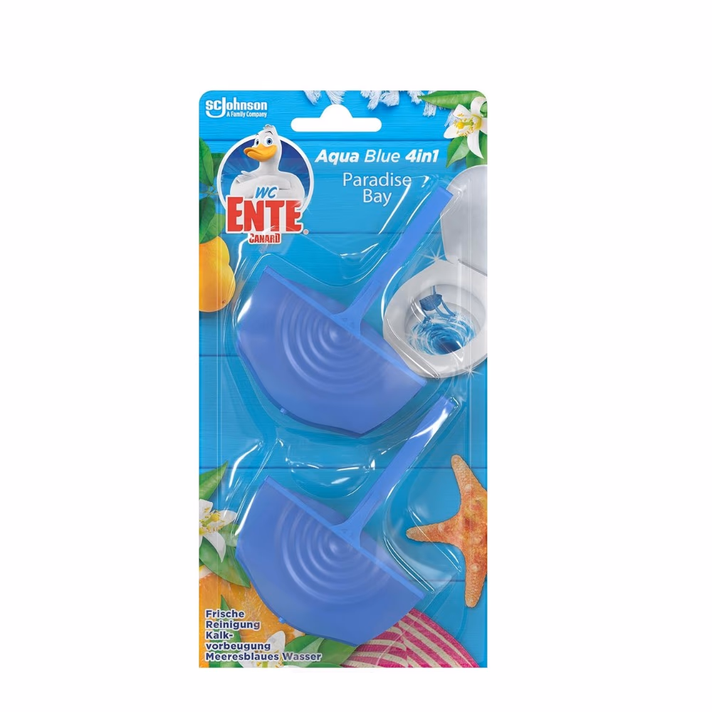 Aqua Blue 4in1 Paradise Bay Toilet Cleaner 2x40g