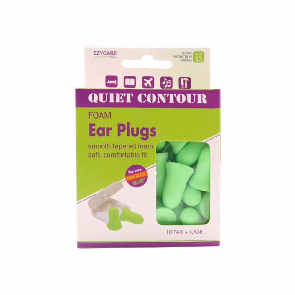 Ezycare Quiet Contour Ear Plugs 10 Pairs