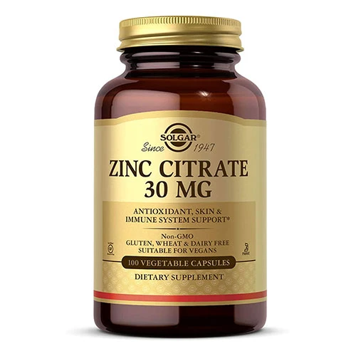 Solgar Zinc Citrate 30mg 100 Veg Capsules 1