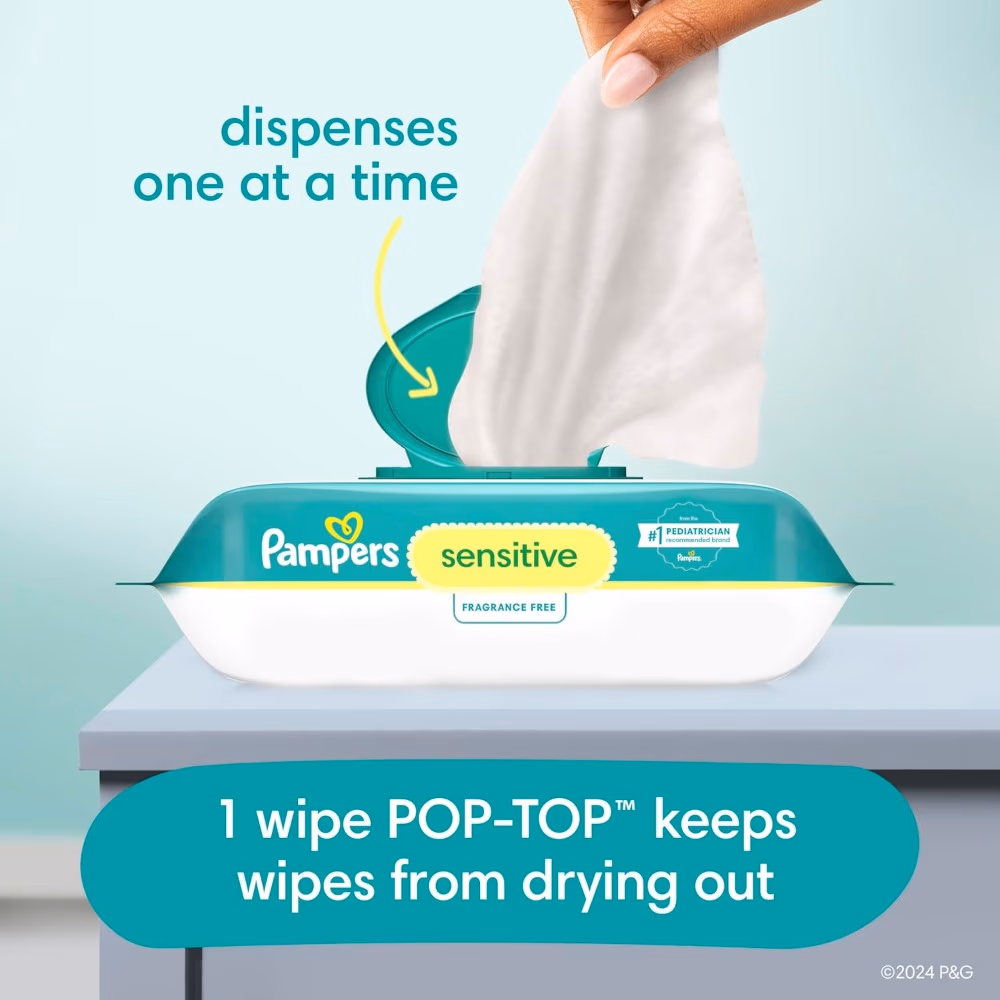 Pampers Sensitive Fragrance-Free Wipes 56 peices 5