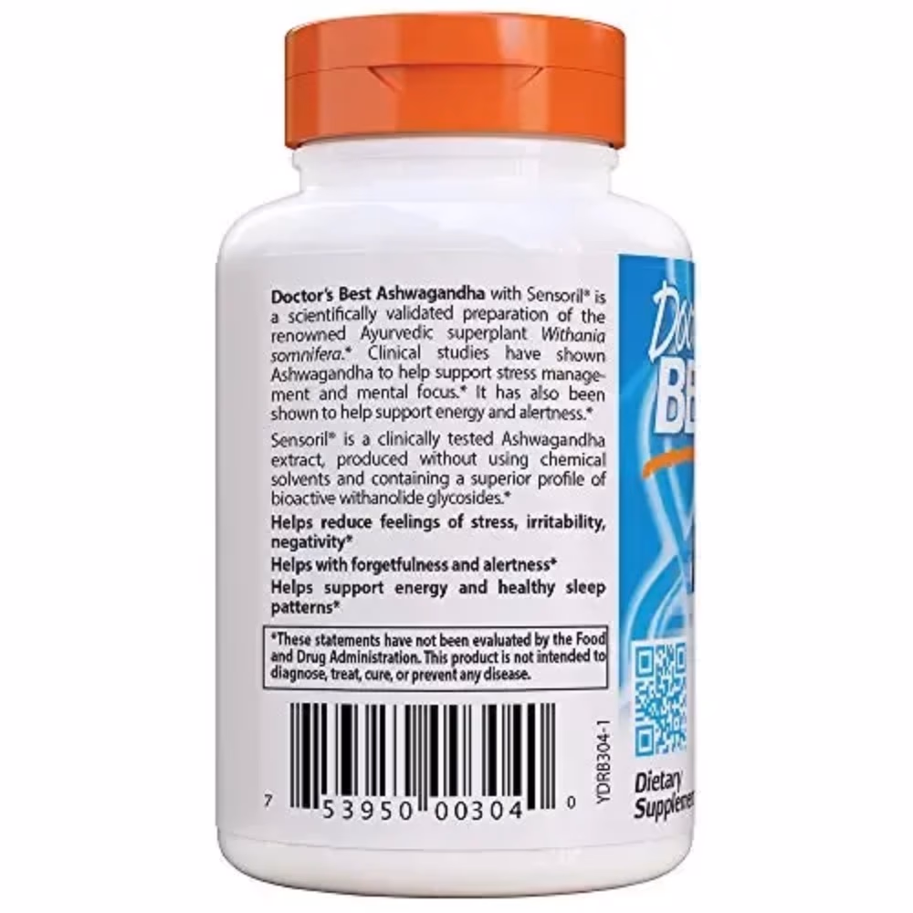Doctor's Best Ashwagandha 125mg 60 Capsules 3