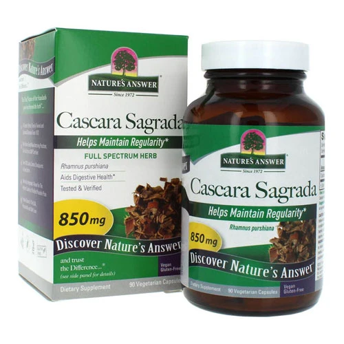 Natures Answer Cascara Sagrada bark 850mg-90 Capsules