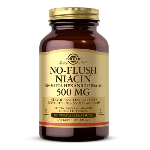 Solgar No Flush Niacin 500mg 100 Veg Capsules