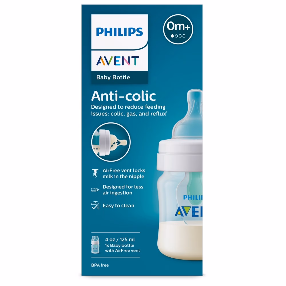 Philips Avent Anti Colic Baby Bottle with AirFree Vent 125ml For New Born baby