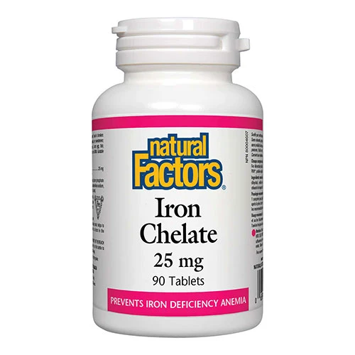 Natural Factors Iron Chelate 25 mg 90 Tablets 1