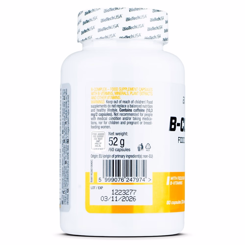 BioTechUSA B-Complex - 60 Capsules 3
