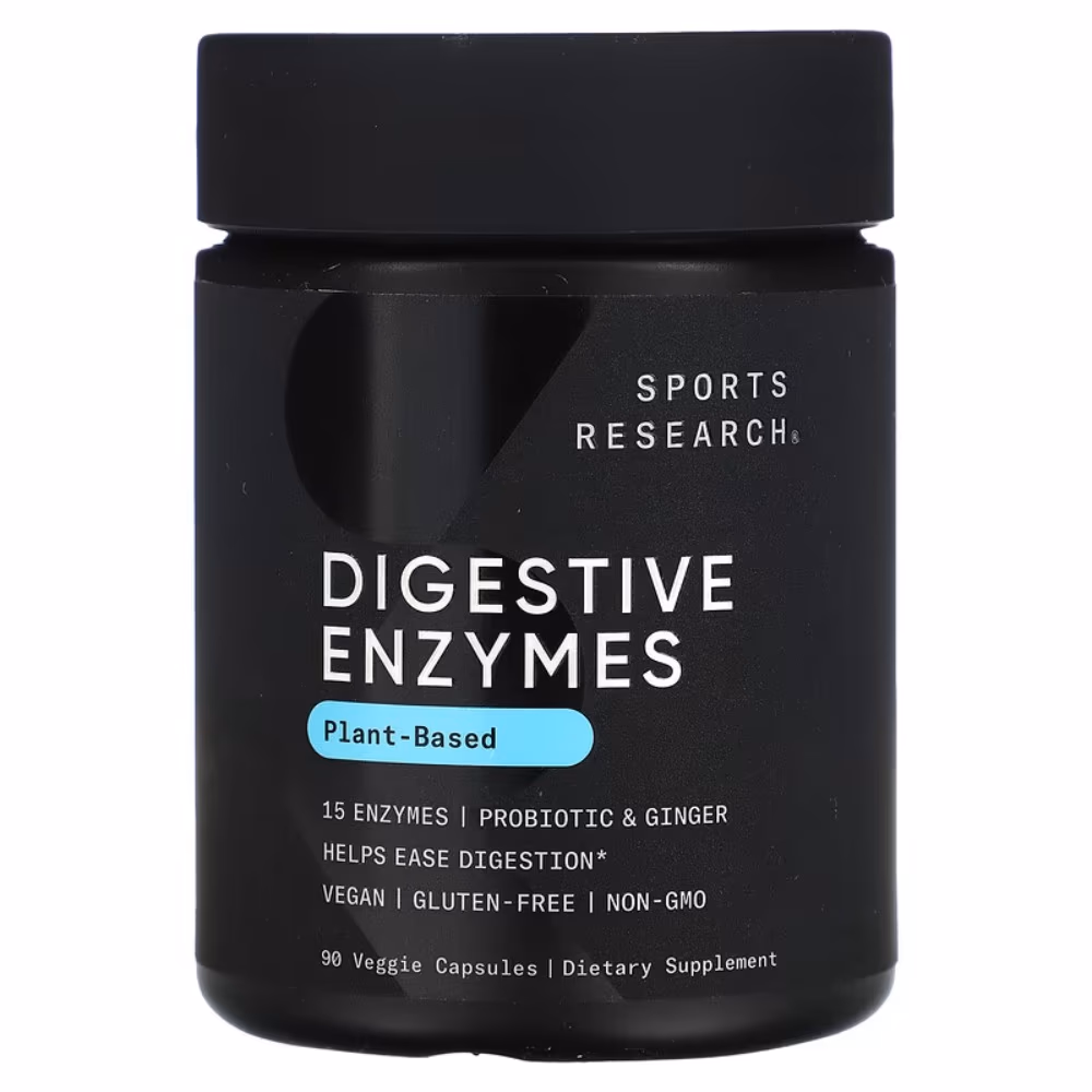 Sports Research Plant-Based Digestive Enzymes -90 Capsules 1