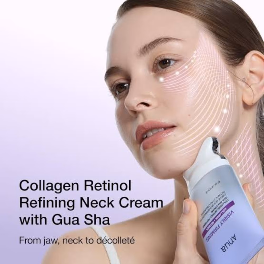 Anua Visibly Firming Collagen Retinol Refining Gua Sha Cream, 80ml – Targeted Firming Treatment with Built-in Sculpting Applicator 2