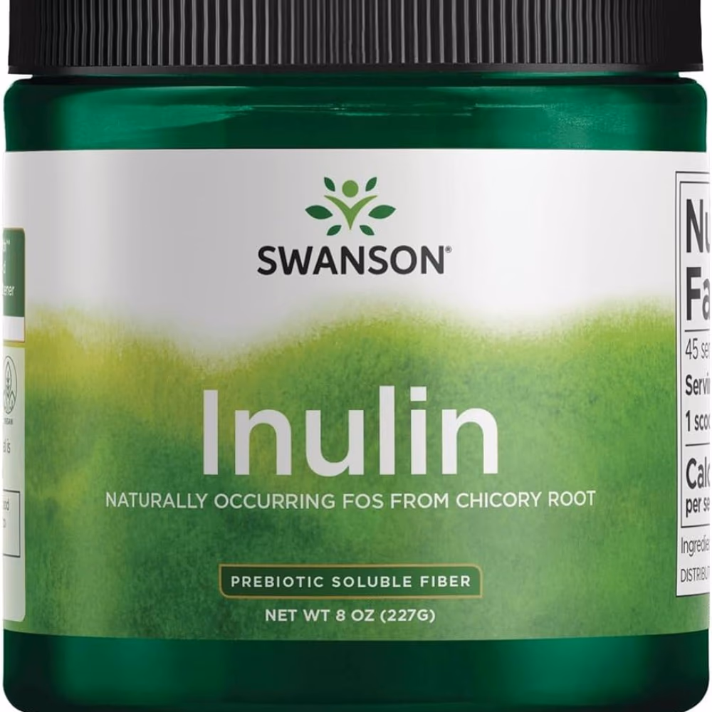 Swanson Inulin Powder, 227g – Prebiotic Soluble Fiber Derived from Chicory Root