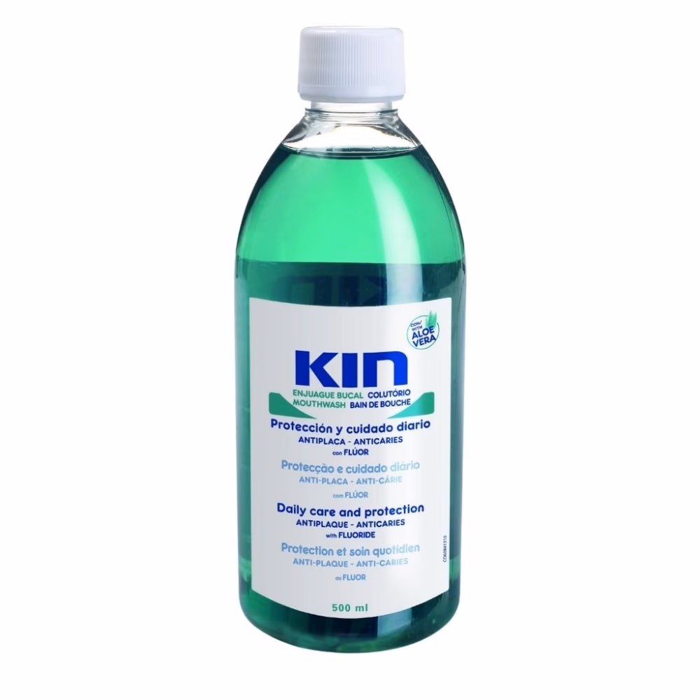 KIN Mouthwash with Aloe Vera 500ml - for Sensitive Gums 1