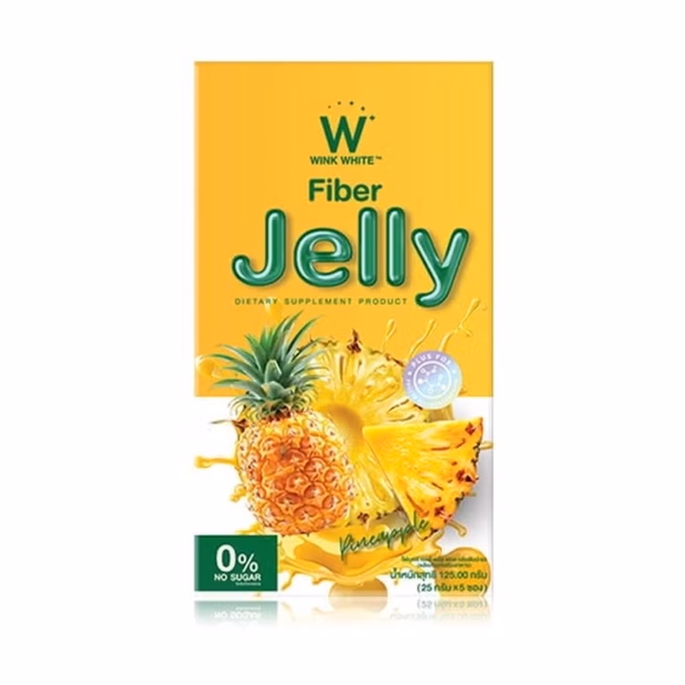 Wink White Fiber Jelly – Pineapple Flavor – Dietary Supplement Product – 5 Sachets 1