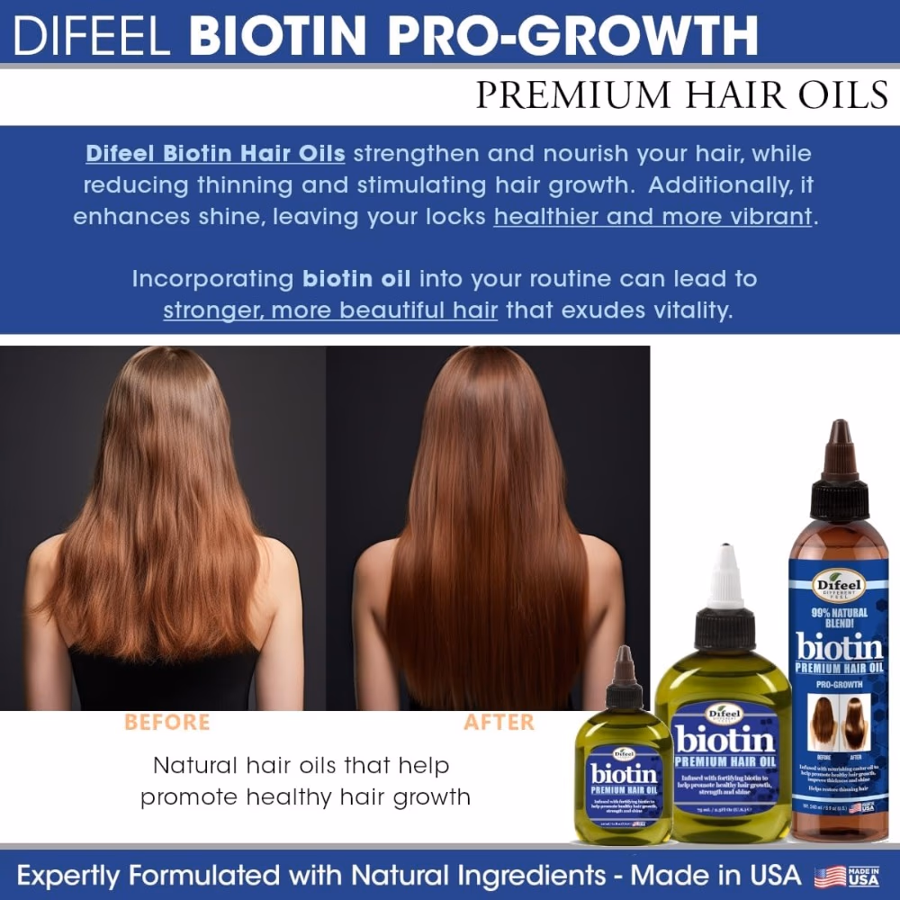 Difeel Biotin Premium Hair Oil 210ml 3