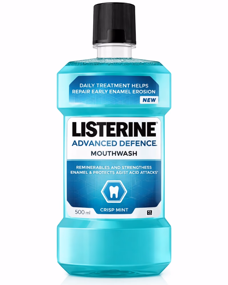 Listerine Advanced Defence Mouthwash Crisp Mint 500ml  1