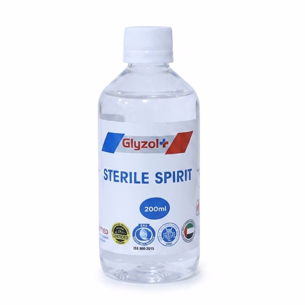 Glyzol Sterile Spirit 200ml – Professional Grade Topical Antiseptic and Skin Cleanser