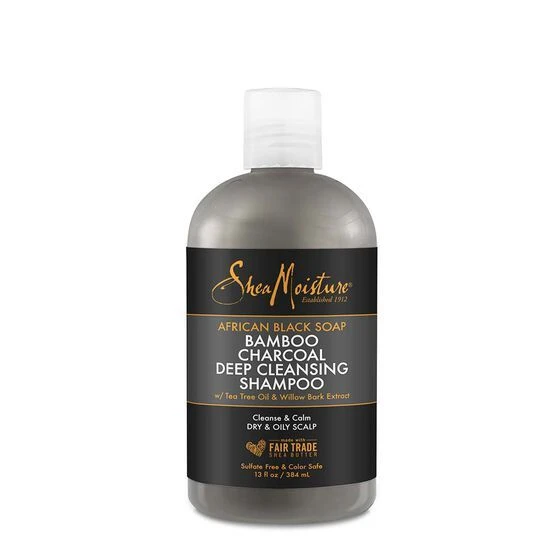 Shea Moisture African Black Soap Bamboo Charcoal Deep Cleansing Shampoo 384ml 1