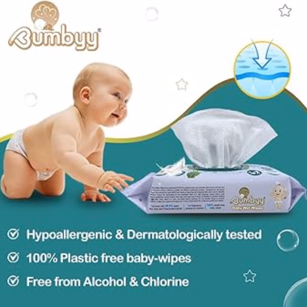 Bumbyy Baby Water Wipes 60S 4