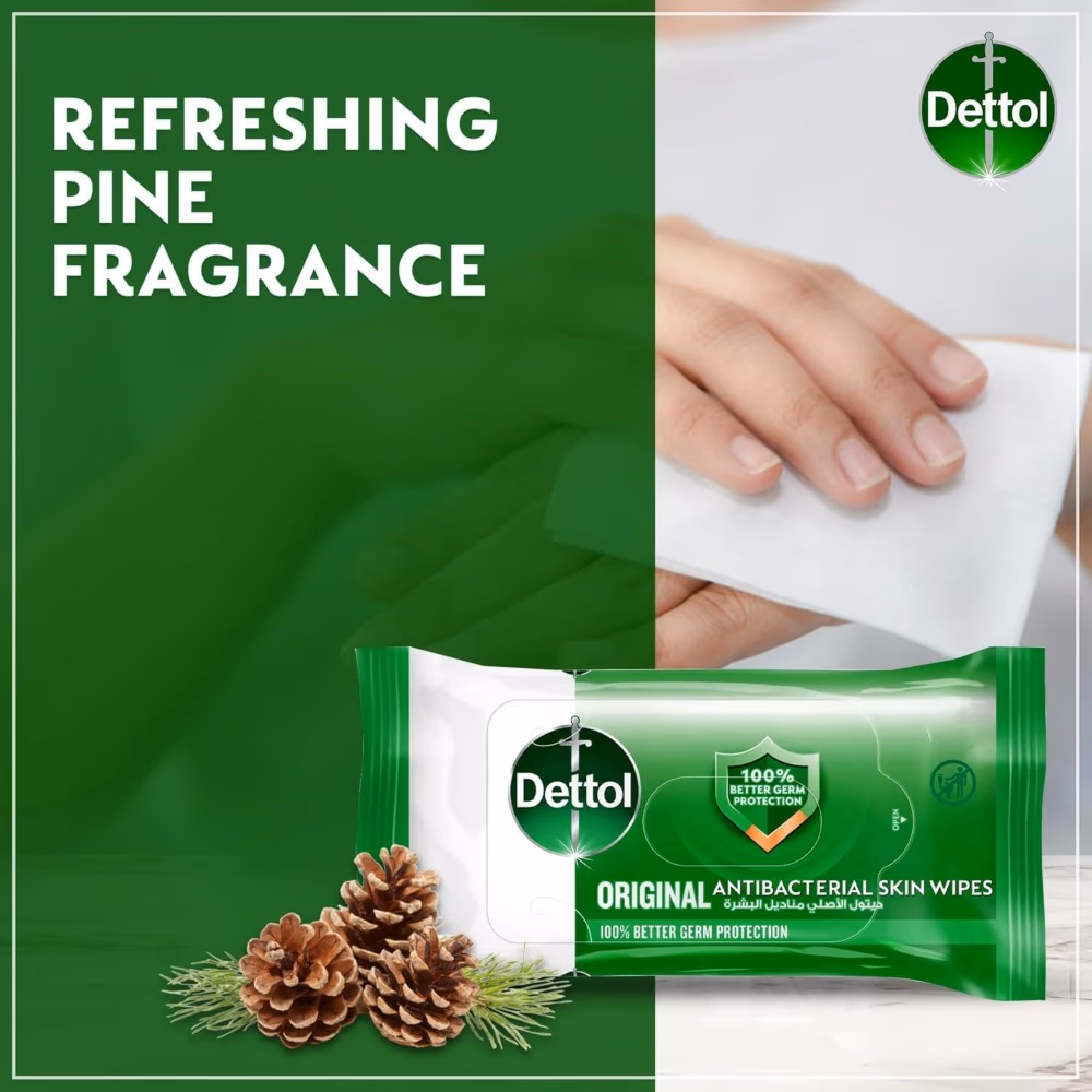 DETTOL ANTI BACTERIAL WIPES SKINCARE 10S 4
