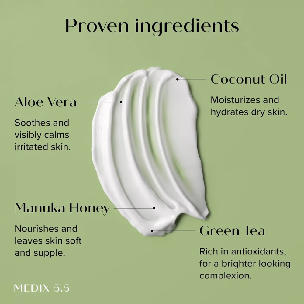 Medix 5.5 Coconut Oil and Manuka Honey Replenish and Recover Body Treatment Cream, 444ml 3
