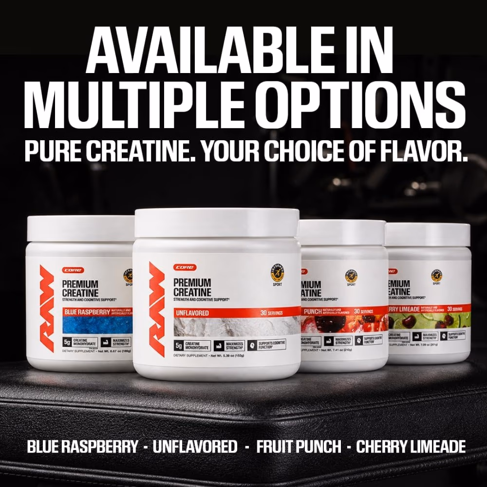 Raw Nutrition Premium Creatine 225gm – Unflavored | Strength and Cognitive Support | Pack of 2 (100 Servings) 5
