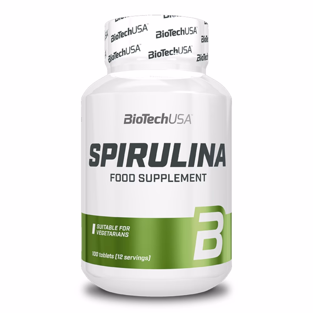 BioTechUSA Spirulina 100 Tablets: Natural Superfood for Antioxidant, Detox & Immune Support 1
