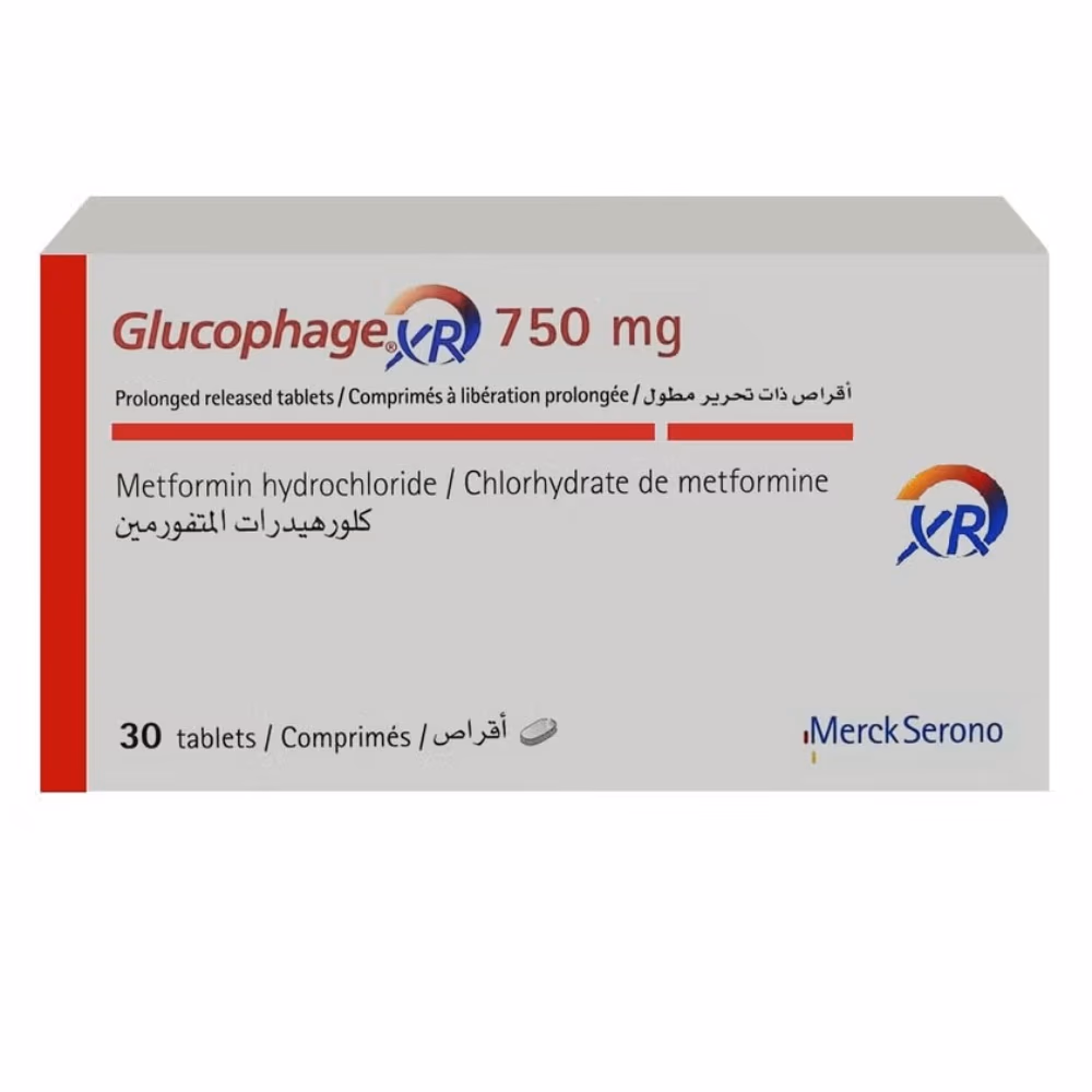 Glucophage XR 750mg Extended Release Tablet | Pack of 30 1