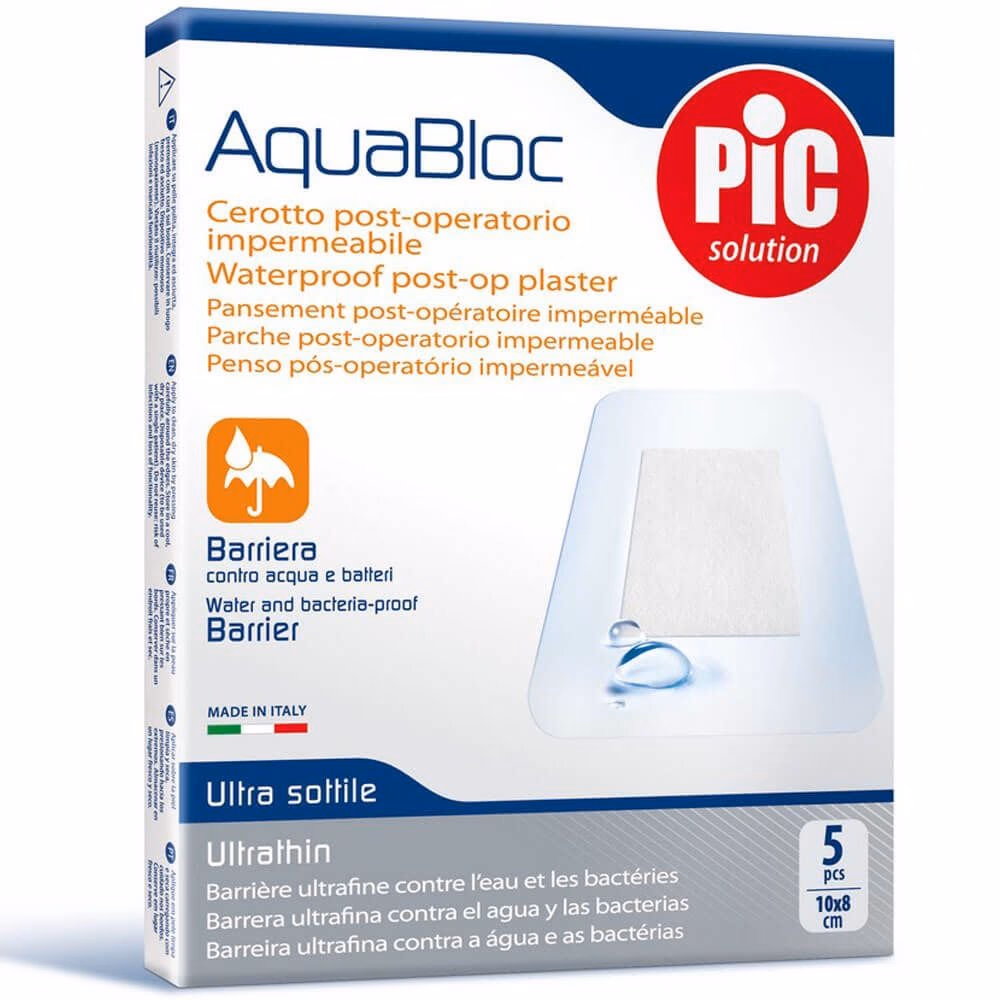 Pic Aquabloc Plaster 10x8cm (5 Pack)