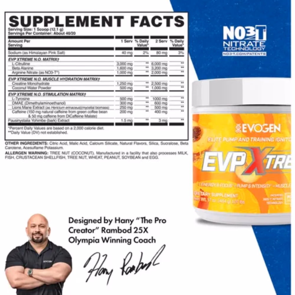 Evogen EVP Xtreme N.O. Peach Mango 484gm 2