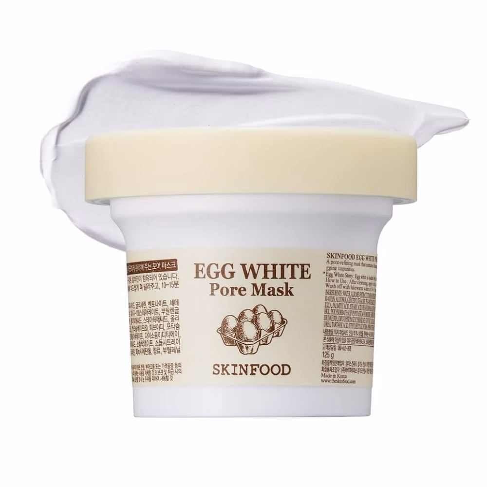 Skinfood Egg White Pore Mask 120gm – Pore Minimising & Skin Tightening Wash-Off Mask | With Egg White & Botanical Extracts 1