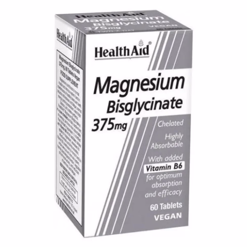 HealthAid Magnesium Bisglycinate 375mg 60 Tablets  1
