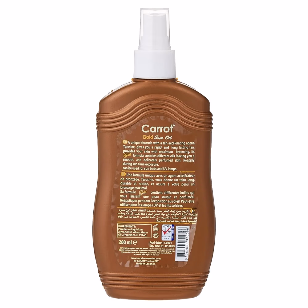 CarrotSun Gold Sun Spray Oil 200ml 2
