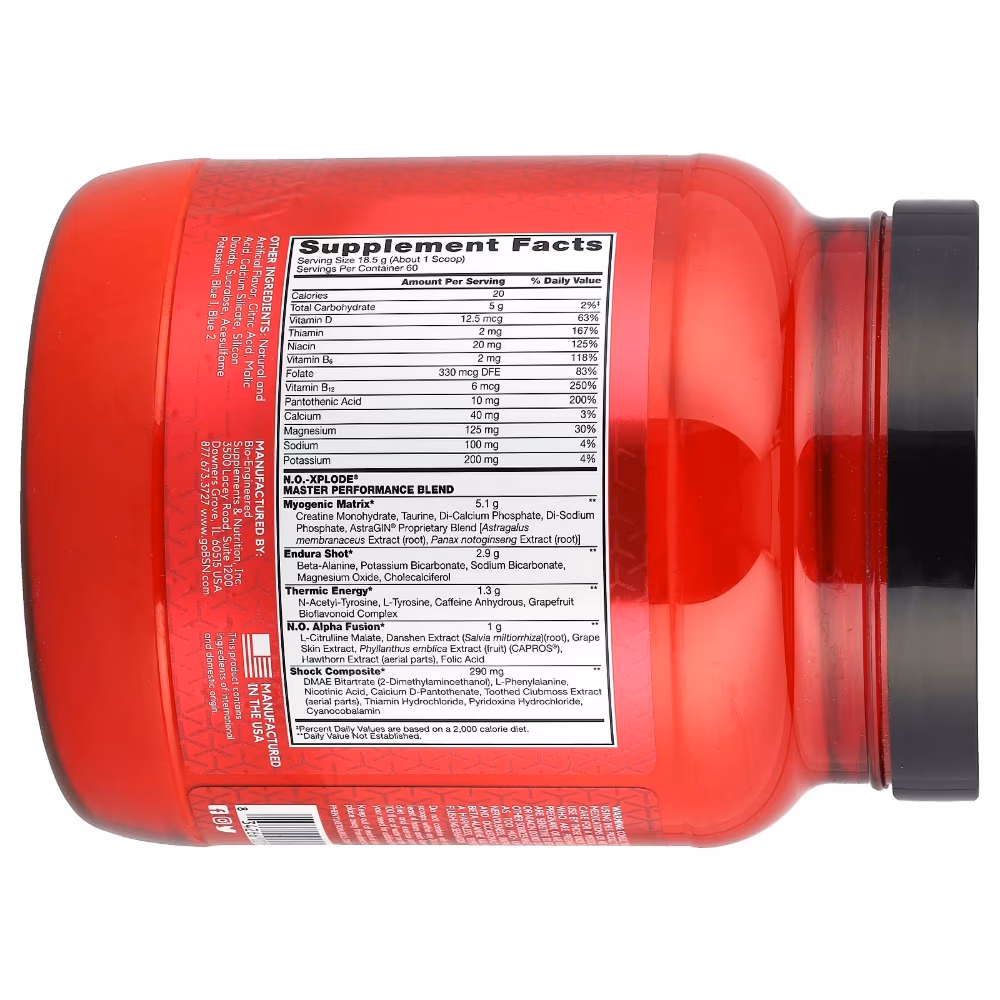 BSN NO Xplode Blue Raz 2.45lb 2