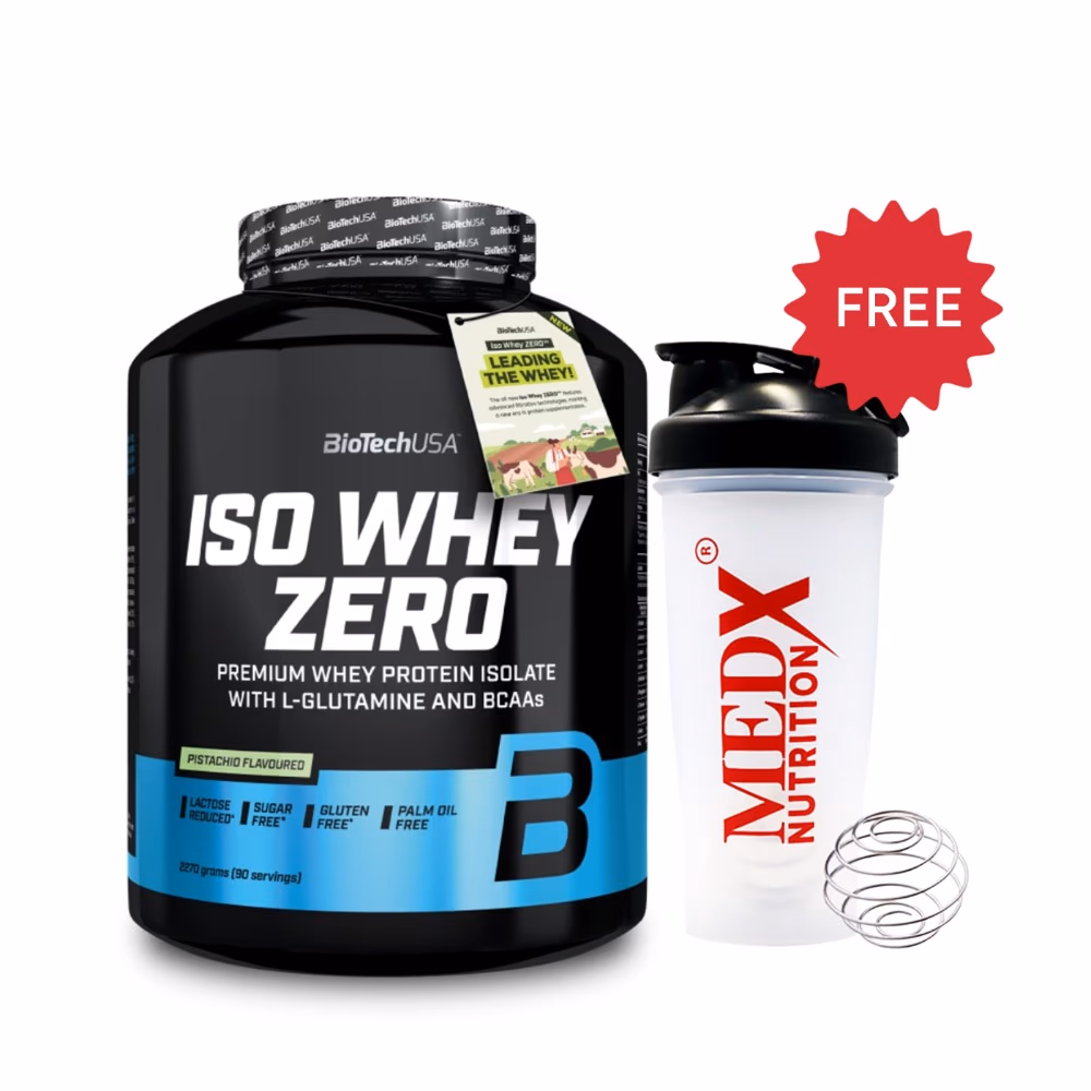 BioTechUSA Iso Whey Zero Pistachio 2270g: Lactose-Free Whey Protein Isolate