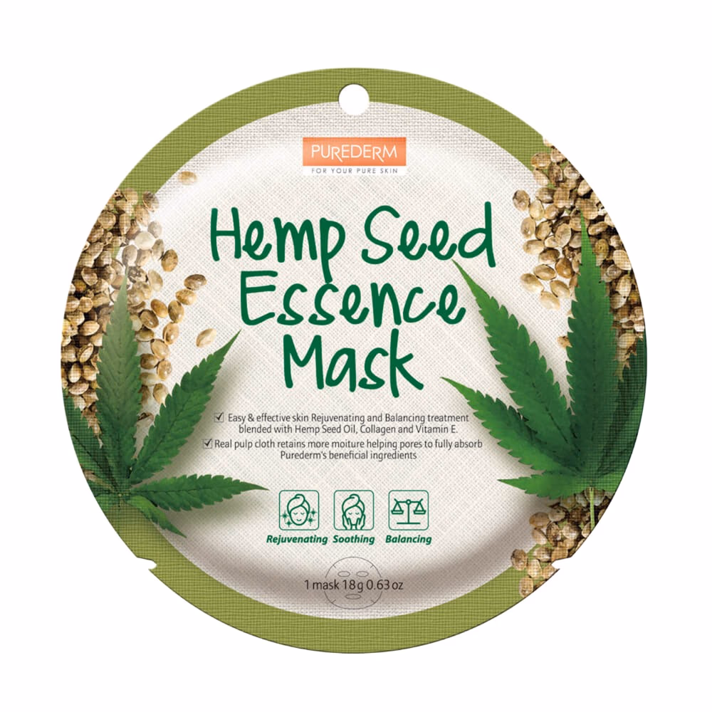 Purederm Hemp Seed Essence Mask 18g ADS-817 1