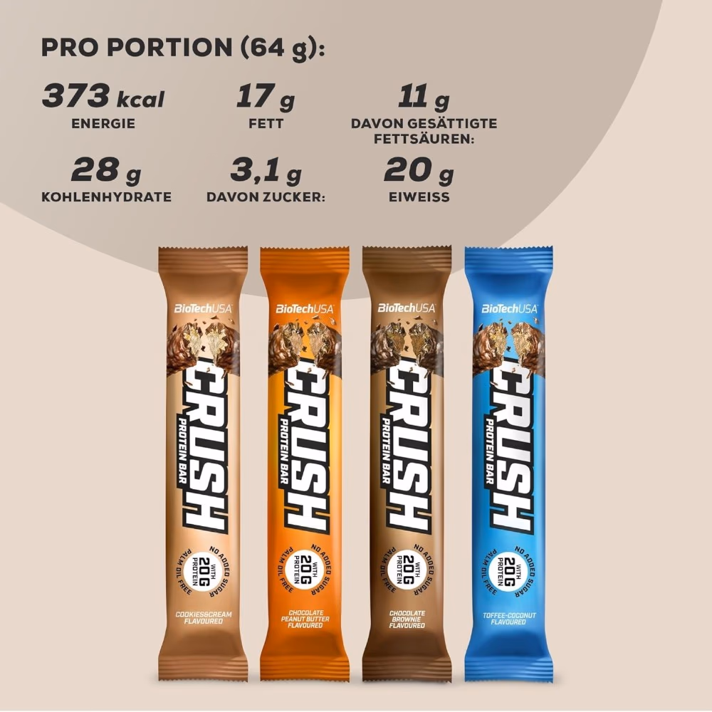 BioTechUSA Crush Protein Bar Chocolate Brownie 64 g 3