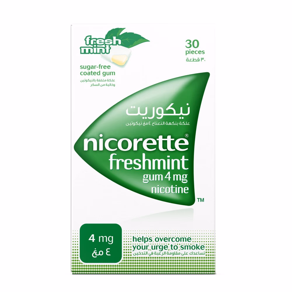 Nicorette Freshmint Gum 4Mg - 30 Pieces
