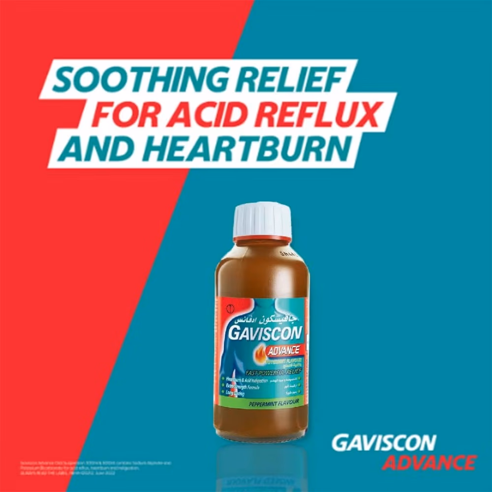 Gaviscon Advance Oral Suspension 300ml - Peppermint Flavor 2