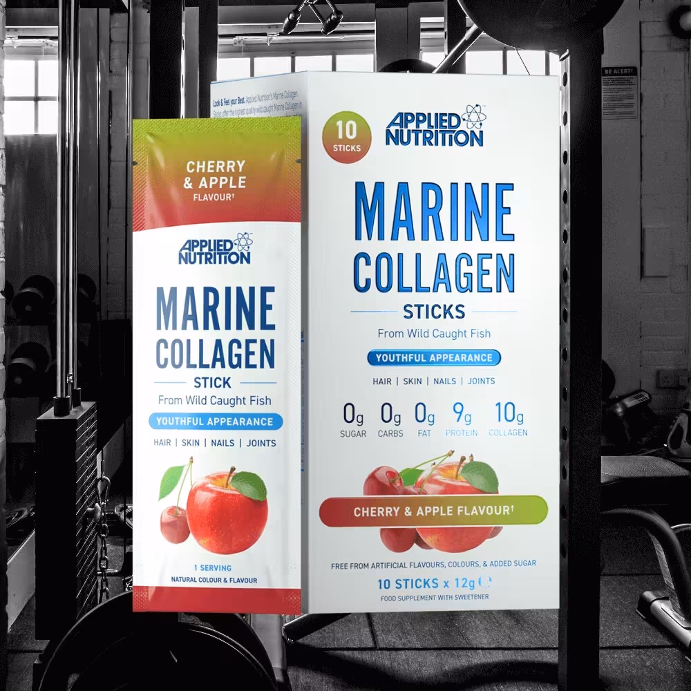 Applied Nutrition Marine Collagen 10 Sticks x 12g – Cherry & Apple | 10g Collagen from Wild Caught Fish | Hair, Skin, Nails & Joints 2