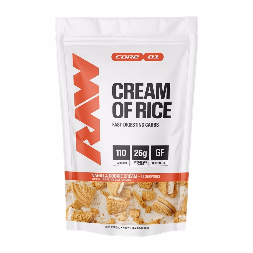 Raw Nutrition Cream of Rice 800gm – Vanilla Cookie Cream | Fast-Digesting Carbs | 25 Servings