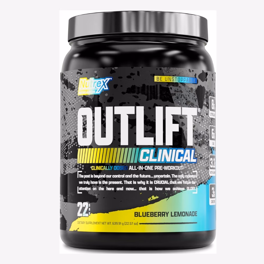 Nutrex Outlift Clinical Blueberry Lemonade 22 Servings – Pre-Workout Supplement 1