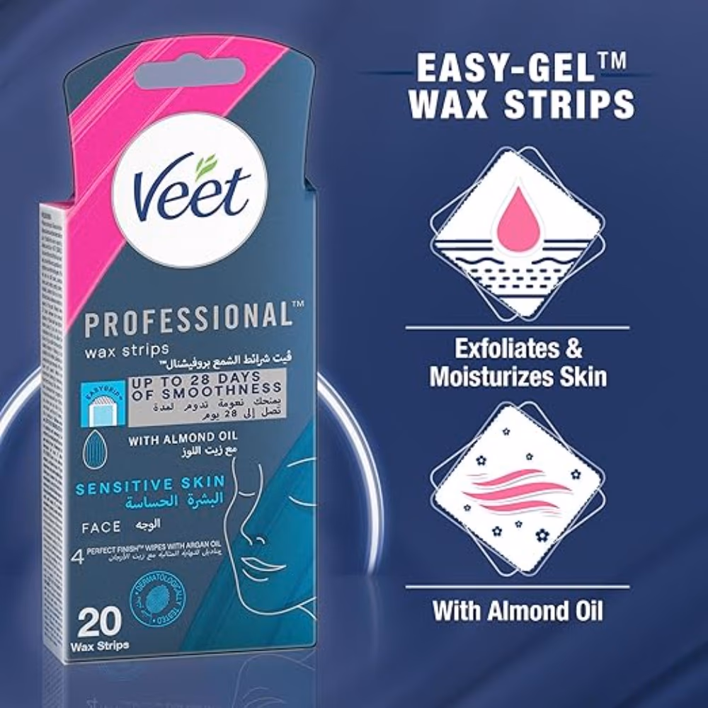 Veet Hair Removal Easy Gel Wax Strips(20 Wax Strips) 4
