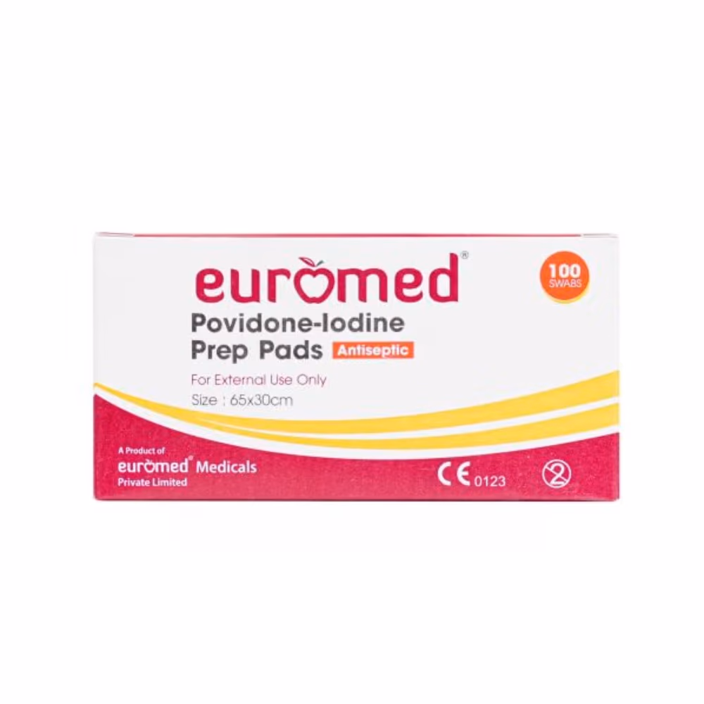 Euromed Povidone Iodine Prep Pads 100s