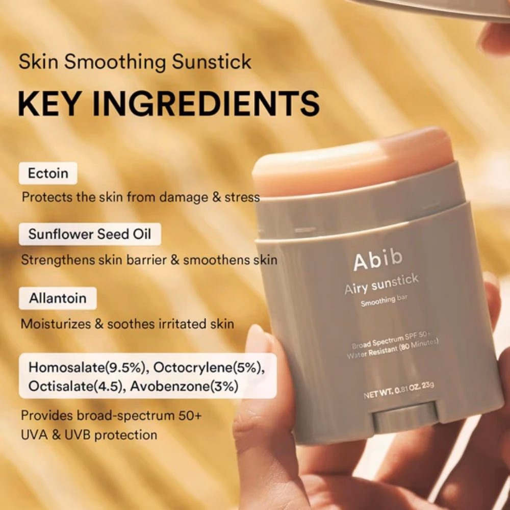 Abib Airy Sunstick Smoothing Bar SPF 50+ PA++++, 23g – Oil-Controlling Broad Spectrum Sun Protection 4
