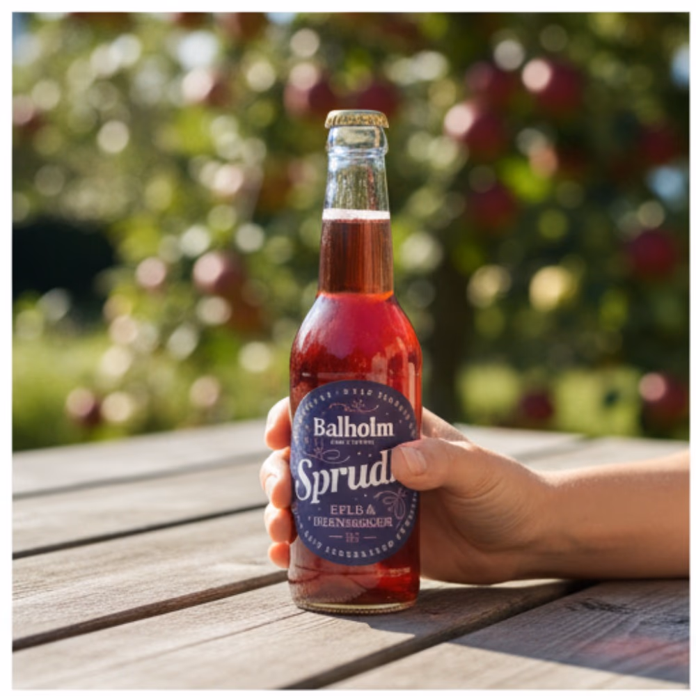 Balholm Sprudle 330ml – Sparkling Apple & Raspberry Juice | 100% Natural, No Added Sugar | Norwegian Fjord Fruit 2