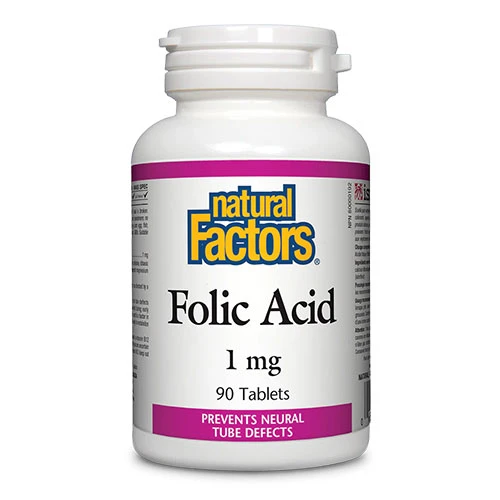 Natural Factors Folic Acid 1mg 90 Tablets 1
