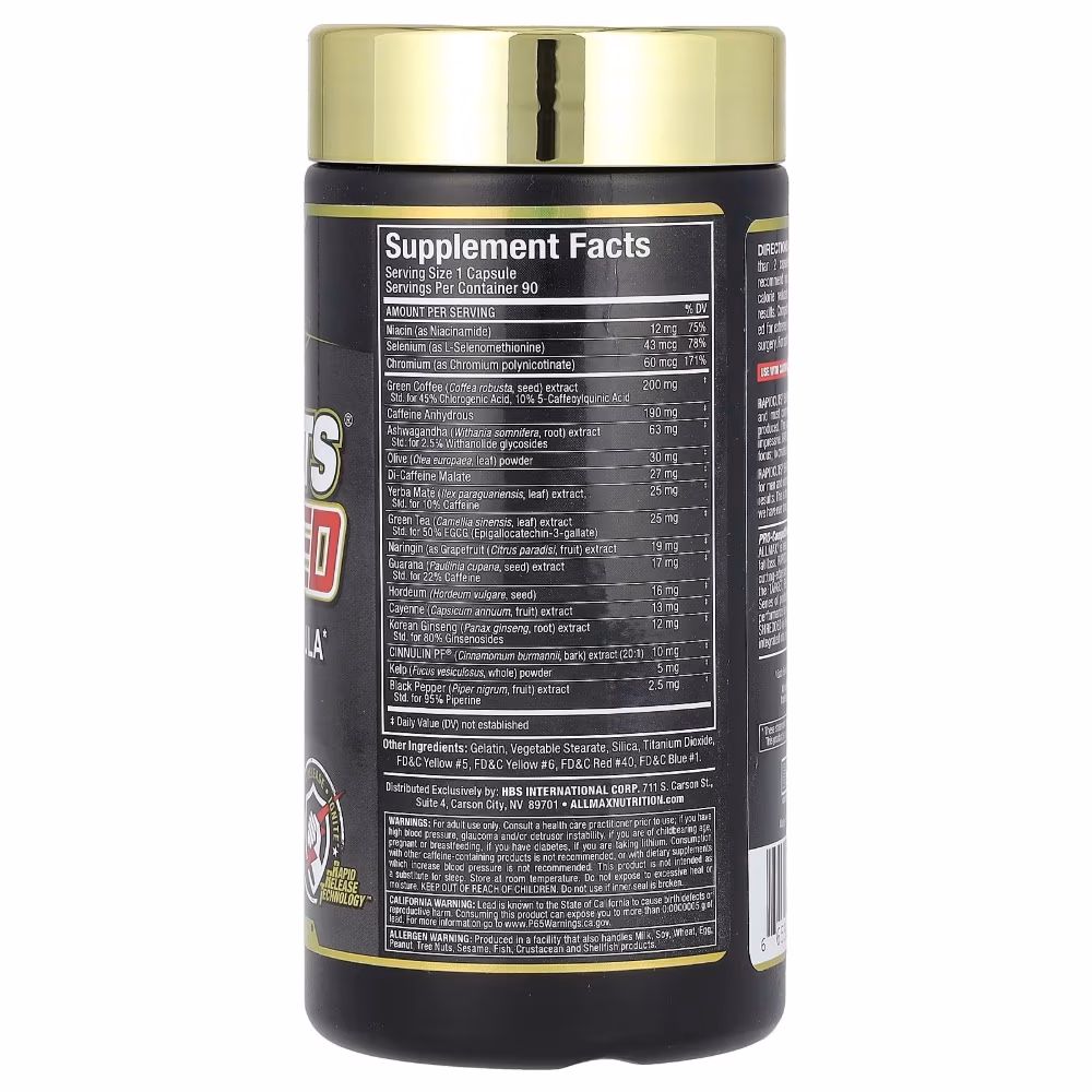 Allmax Rapidcuts Shredded Fat Burner - 90 Capsules 2