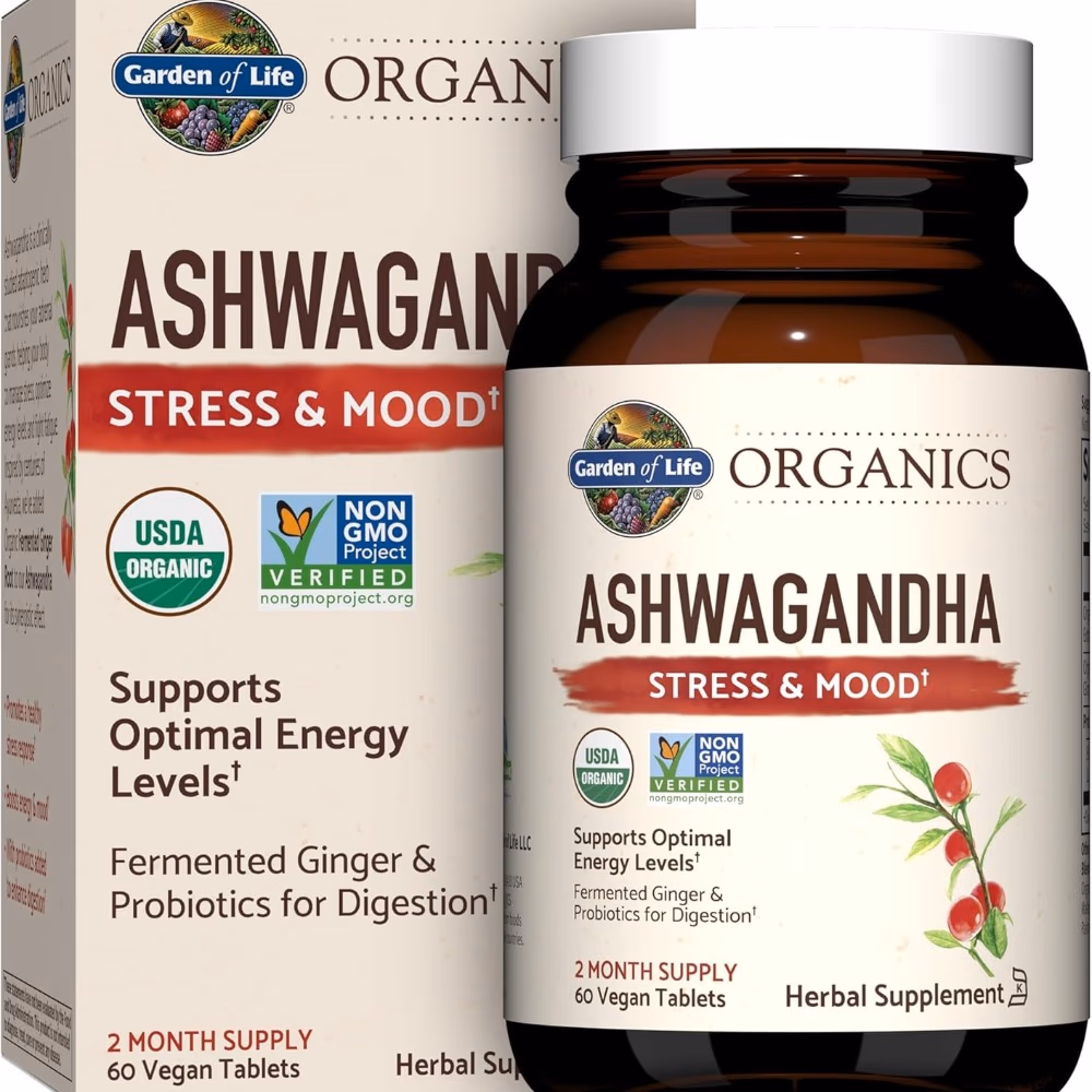 Garden of Life Mykind Ashwagandha Stress & Mood Vegan Tablets 60S